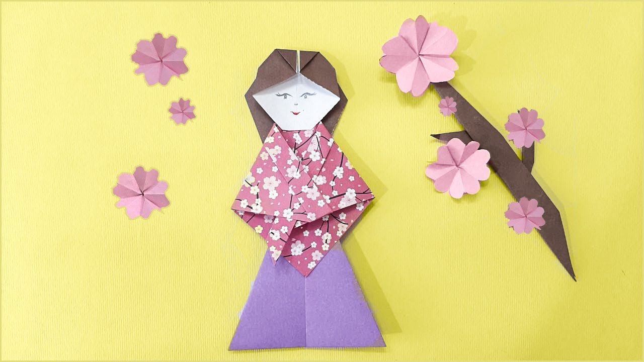 Origami Japanese Lady -  How to Make a beautiful Origami Japanese Lady?