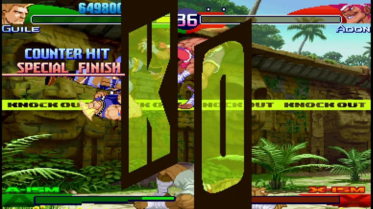 Guile VS Sagat and Adon – Street Fighter Alpha 3 Max