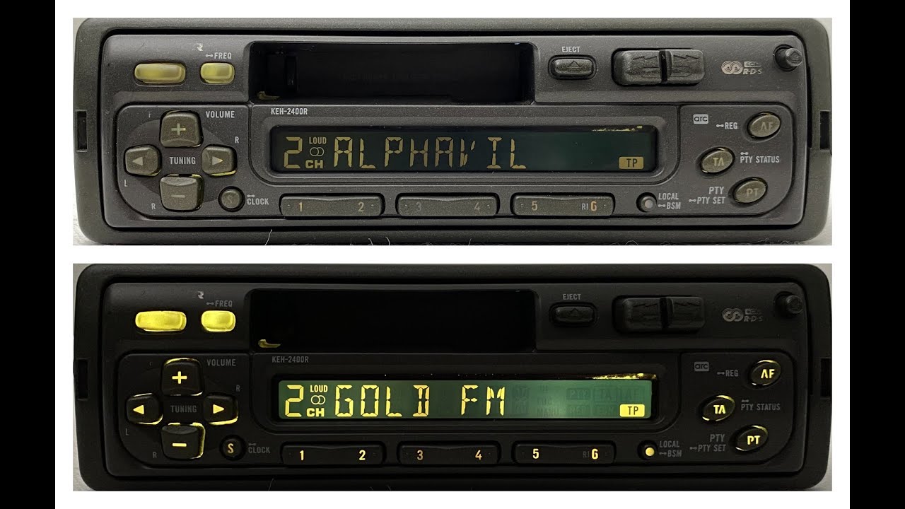 1990s Pioneer KEH-2400R Dark Green Car Cassette Radio Player - For Sale