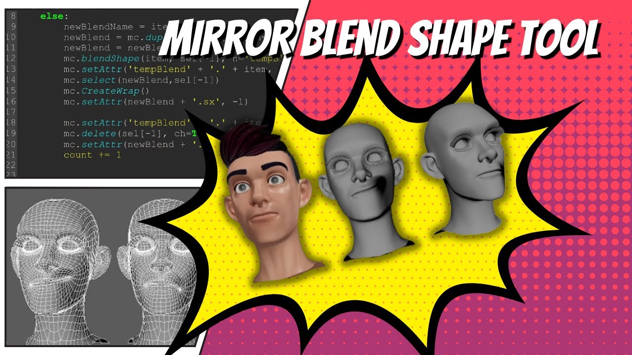 Mirror Blend Shape Tool