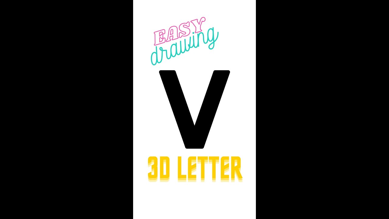 How to draw 3D letter 