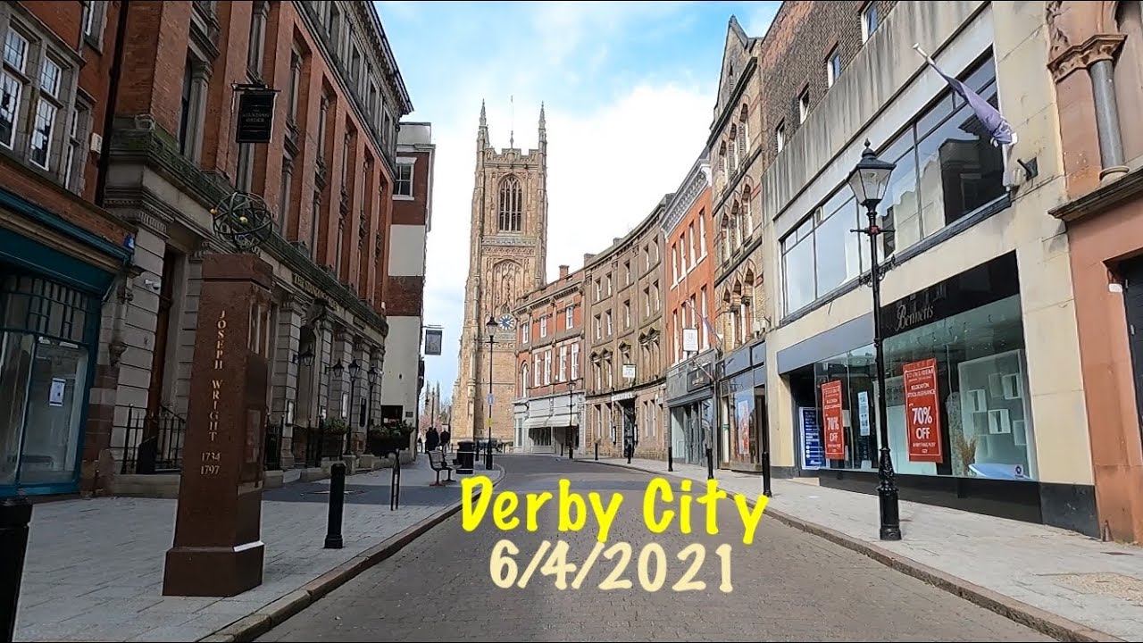 A Tour of Derby City Centre with unpredictable weather ( cloudy, sunny and snow ⛄️)