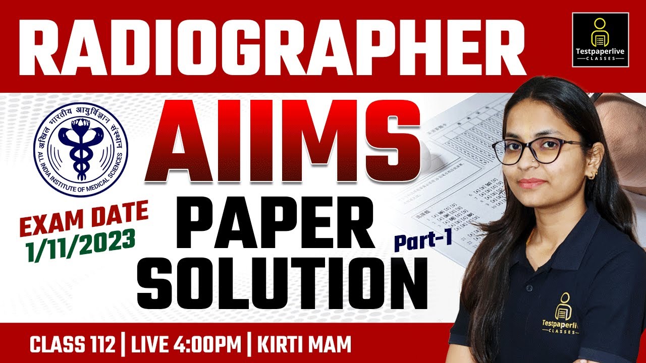 AIIMS Radiographer Previous Year Paper Solution | AIIMS CRE Radiographer Classes 🔴 #aiimscre2025