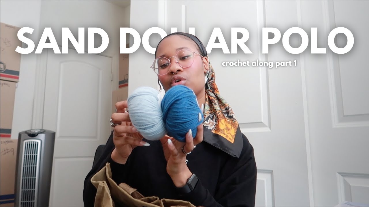crochet with me 💕 starting a new crochet along using my own pattern | sand dollar polo
