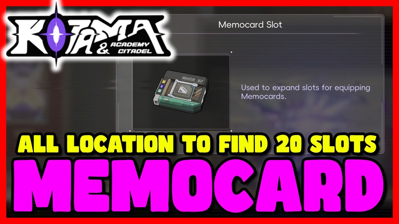 Kotama Academy Citadel 少女と学园城 (ENG): All Complete 20 Memocard Slots Guide Location