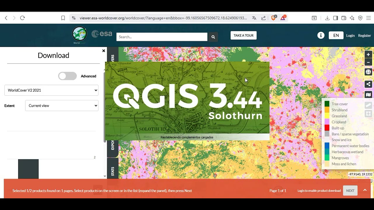 COBERTURA DEL SUELO CON DATOS DE ESA EN QGIS