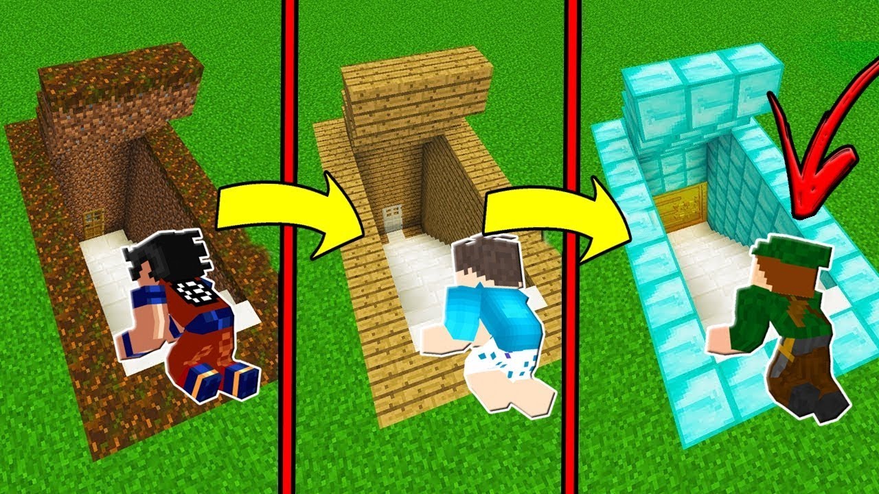 DE BASE SECRETA NOOB A BASE SECRETA PRO NO MINECRAFT!!