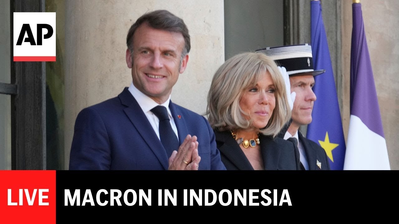 LIVE: France’s President Macron and first lady Brigitte visit Indonesia