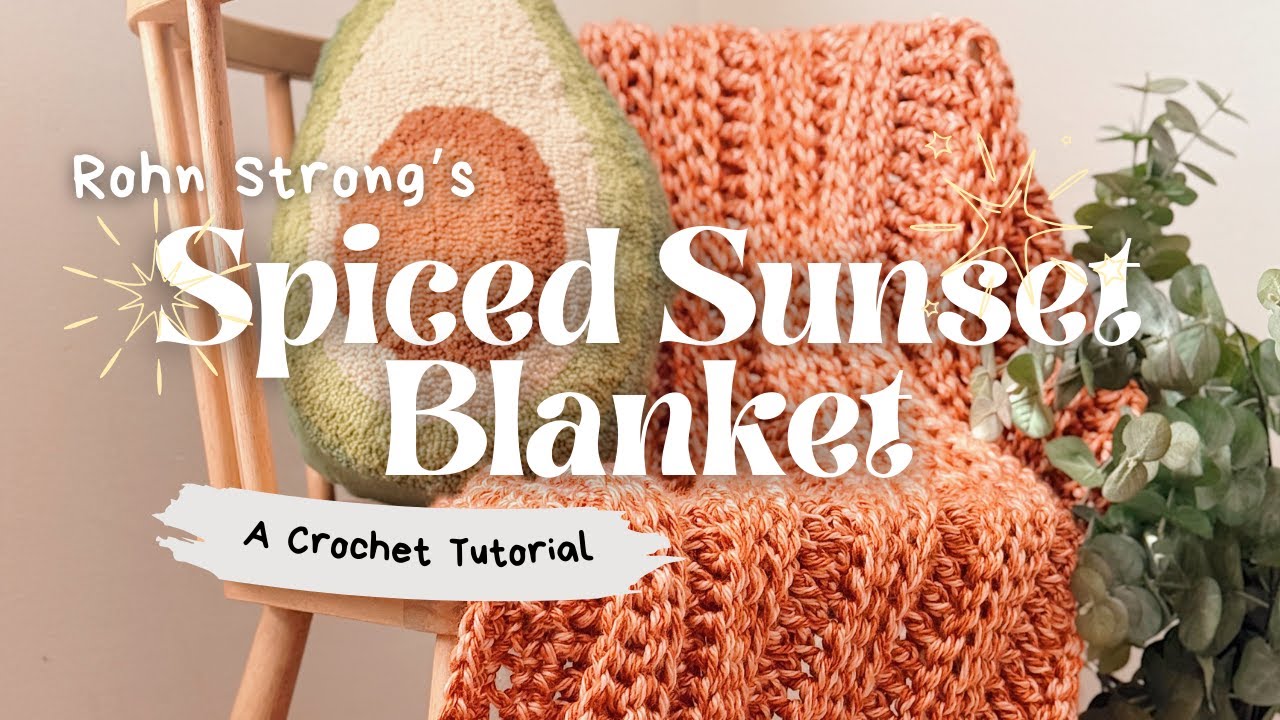 Fast & Easy Brioche Crochet Blanket | Spiced Sunset Brioche Throw Pattern