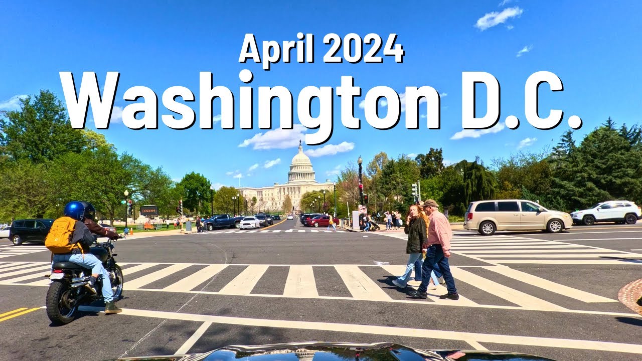 Washington D.C. 🚗 Old Town Alexandria to Capital Mall to Georgetown 🇺🇸 April 2024 Drive 4K