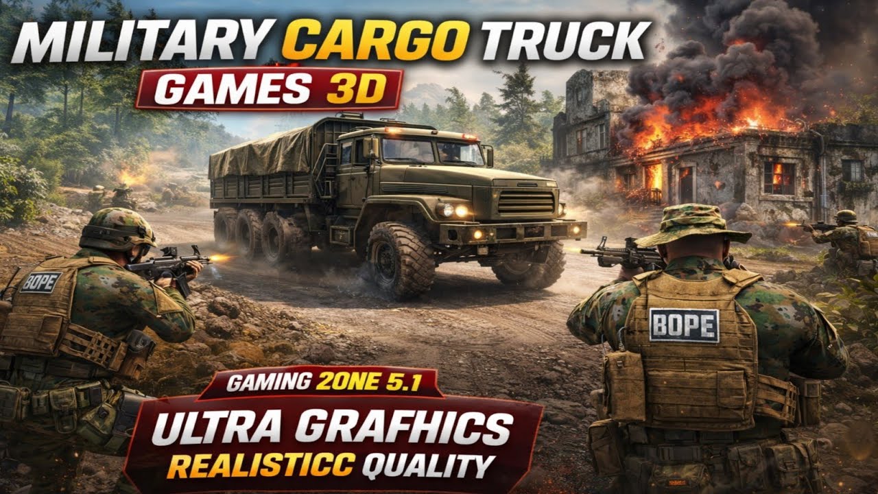 Military Cargo Truck Games 3D – Ultra Realistic Gameplay | Heavy Duty Army Truck Driving 🚚💥