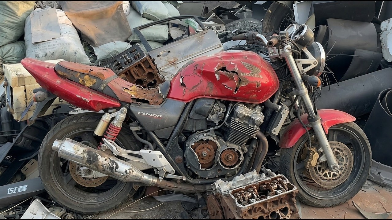 Restoring a Scrap 2001 Honda CB400 | Full Motorcycle Restoration