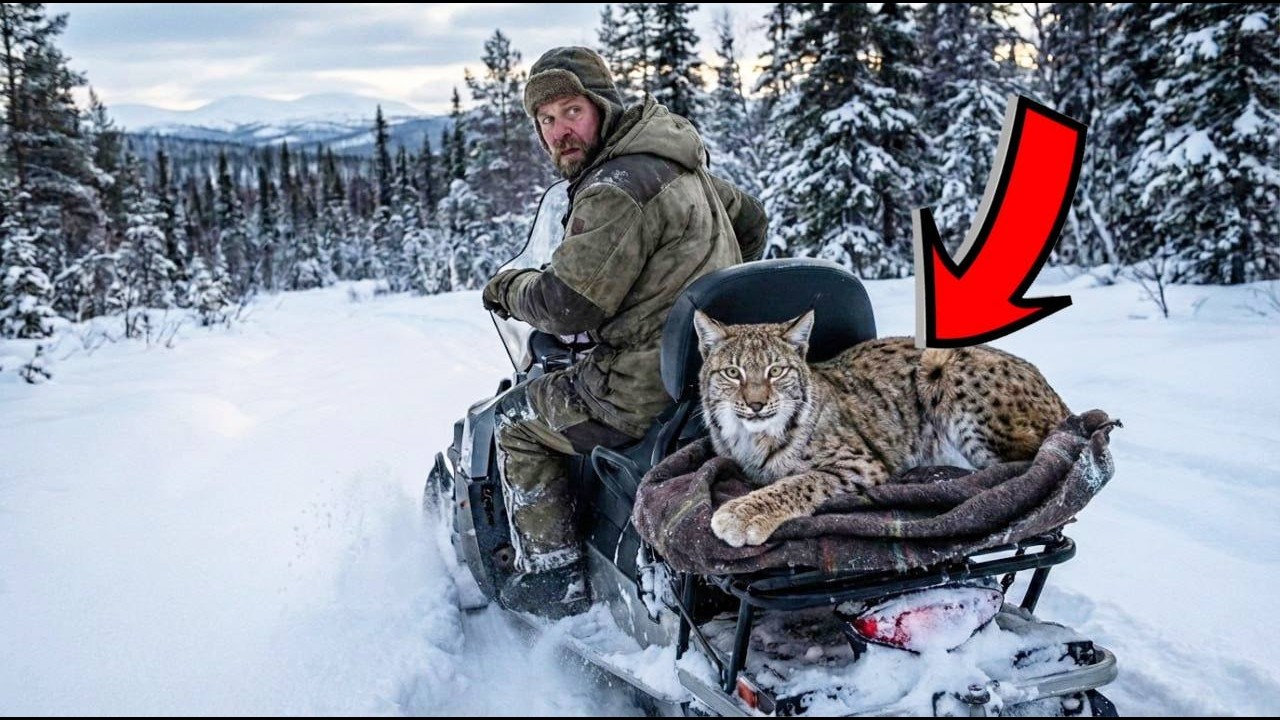 Лесник ВЁЗ РЫСЬ на снегоходе 40 км - То, зачем он это сделал - НЕВЕРОЯТНО!