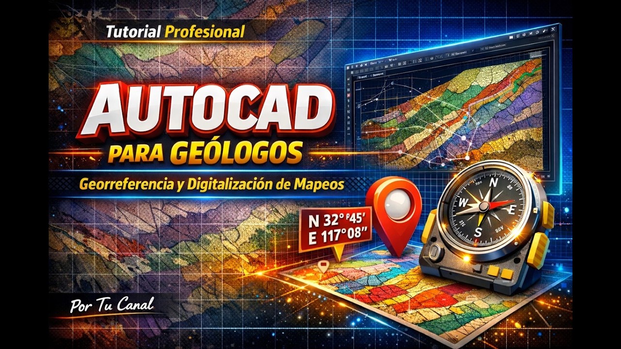 AUTOCAD PARA GEOLOGOS, GEOREFERENCIA Y DIGITALIZACION DE MAPEOS