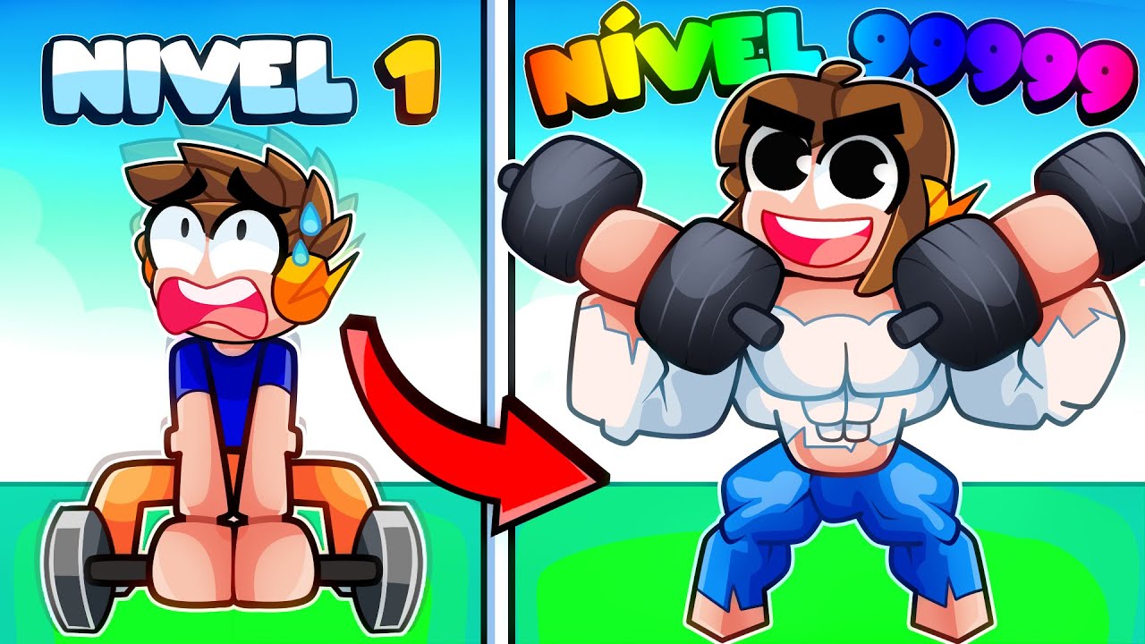 Fiquei MUITO FORTE treinando no ROBLOX!