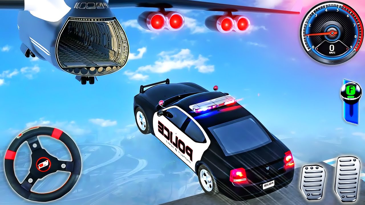 Police Car Stunts Racing Simulator - Flying Impossible Ramp Car Driving - Android GamePlay