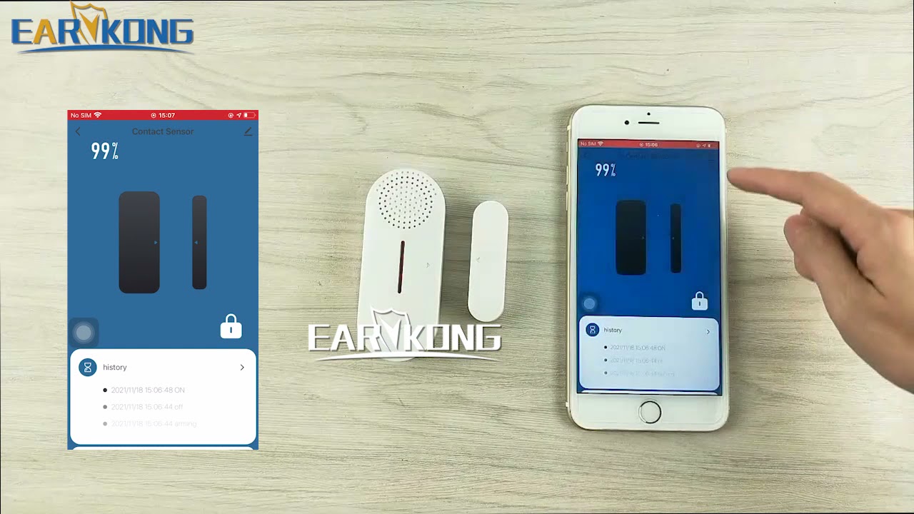 Tuya Smart WiFi Door Window Sensor Sound WiFi Security Alarm Door Open Closed Detectors