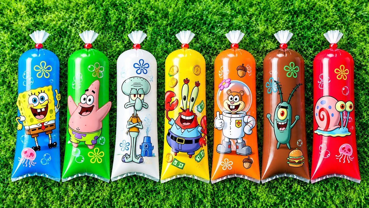 MENEMUKAN MAINAN KARAKTER LUCU : Spongebob,patrick,squidward,mr.crabs,sendy,plankton,geri