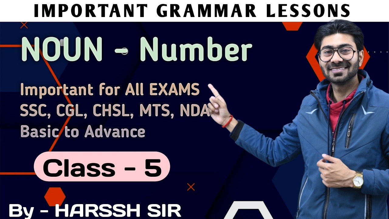 Noun - Number [class -5 ] By - Harssh Sir / SSC,   @theEnglishAlpha  #theenglishalpha #english