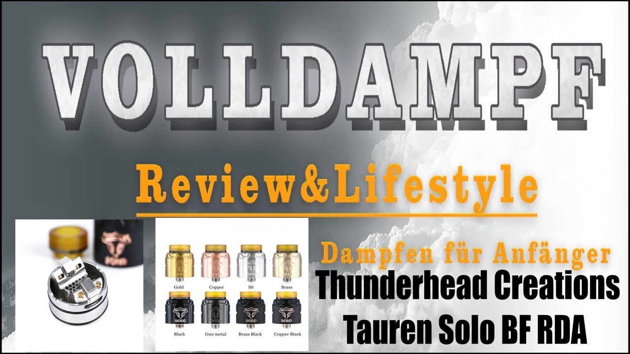 ThunderHead Tauren Solo Sqounker Tr&ouml;pfler Dripper RDA review Fazit deutsch