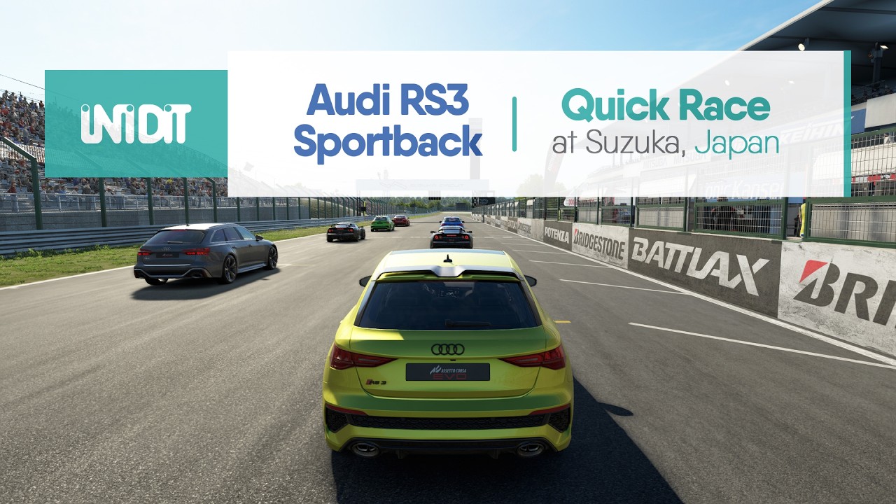 Assetto Corsa EVO Gameplay | Quick Race | Audi RS3 Sportback at Suzuka