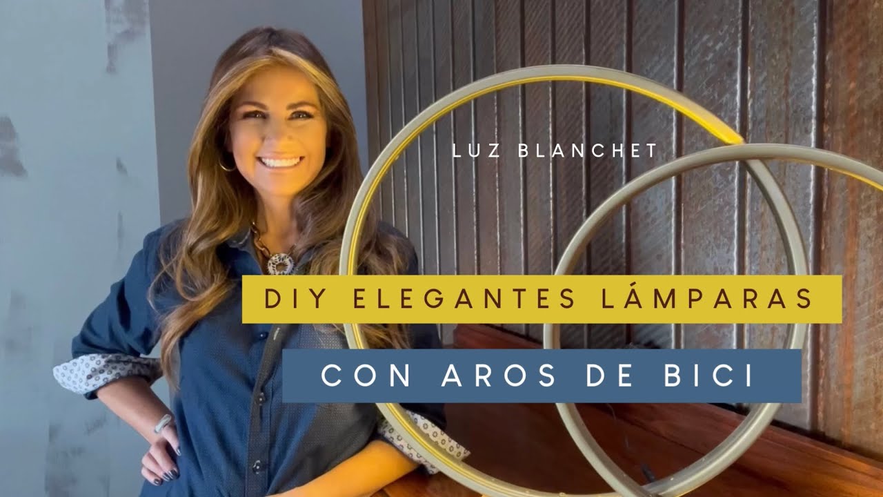 DIY Elegante LÁMPARA con AROS de BICICLETA / Luz Blanchet