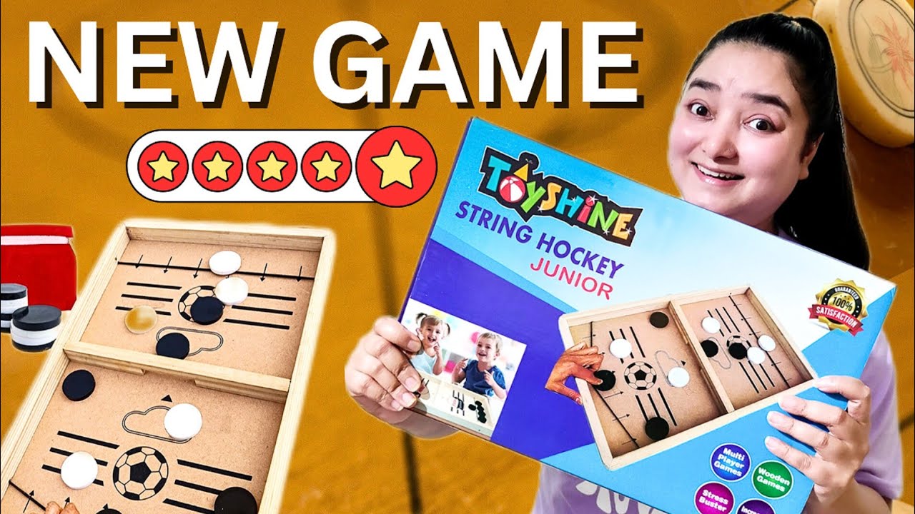 🤩I Tried This New Game🔥Toyshine String Hockey Junior Unboxing & Review✅