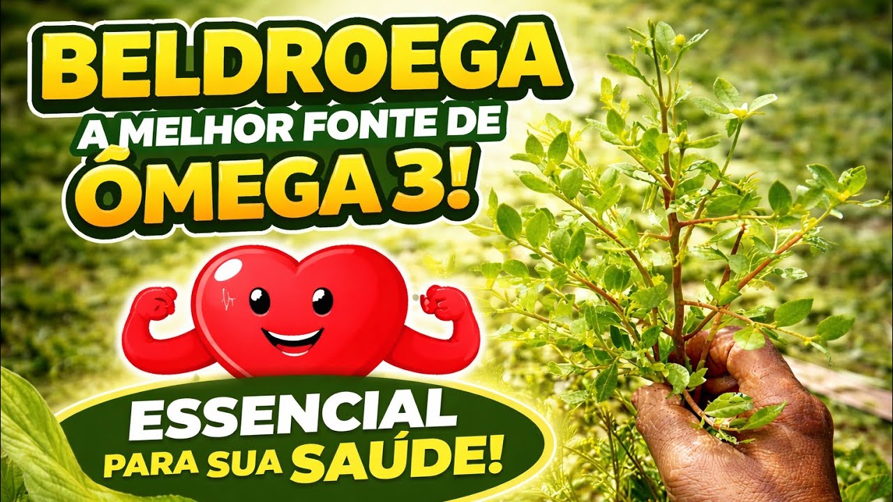 A MAIOR FONTE DE &Ocirc;MEGA 3 DO MUNDO! Proteja seu Cora&ccedil;&atilde;o e Blinde sua Sa&uacute;de com a Beldroega! 🌿❤️