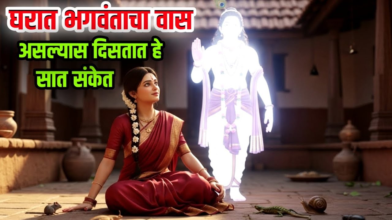 हे सात संकेत सांगतात तुमच्या घरात साक्ष्यात भगवंताचा वास आहे #marathikatha