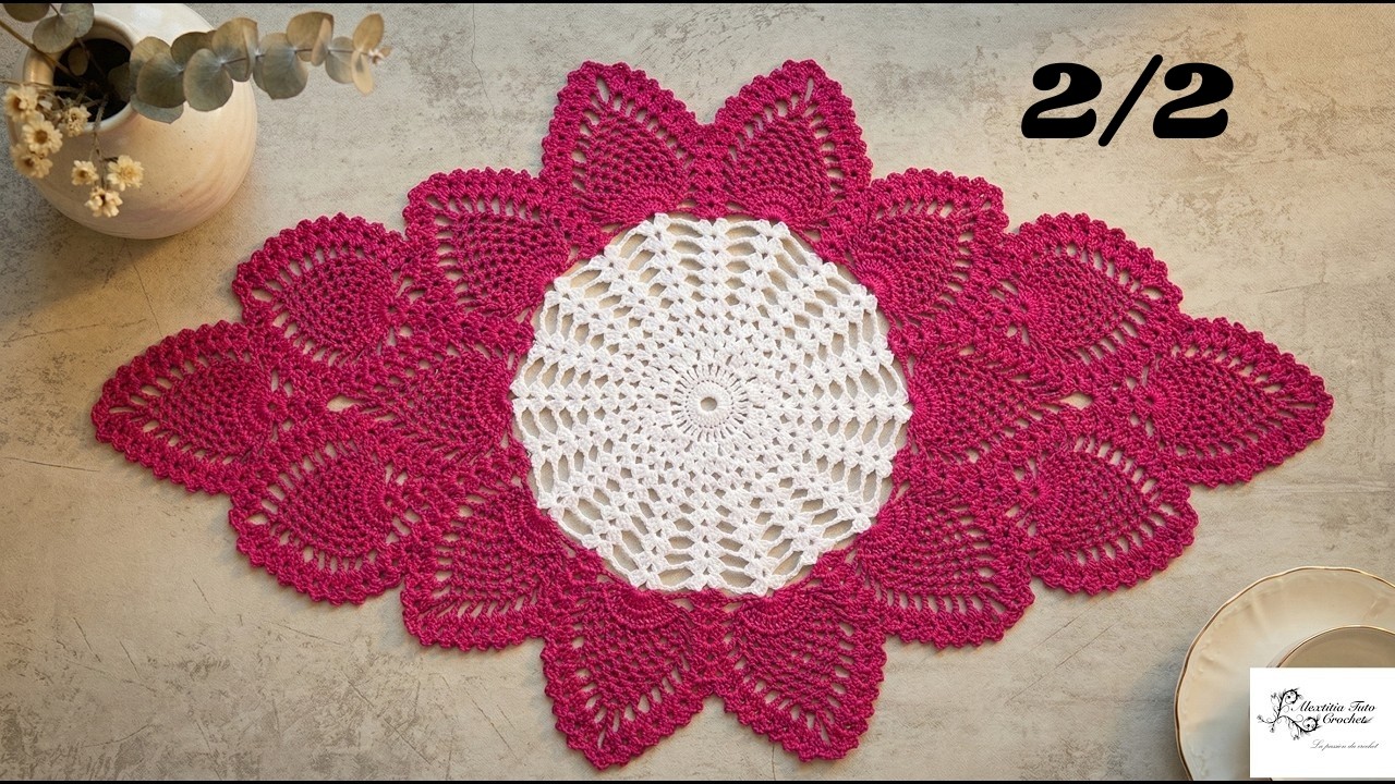 Tuto chemin de table au crochet 2/2 @AlextitiaTutoCrochet