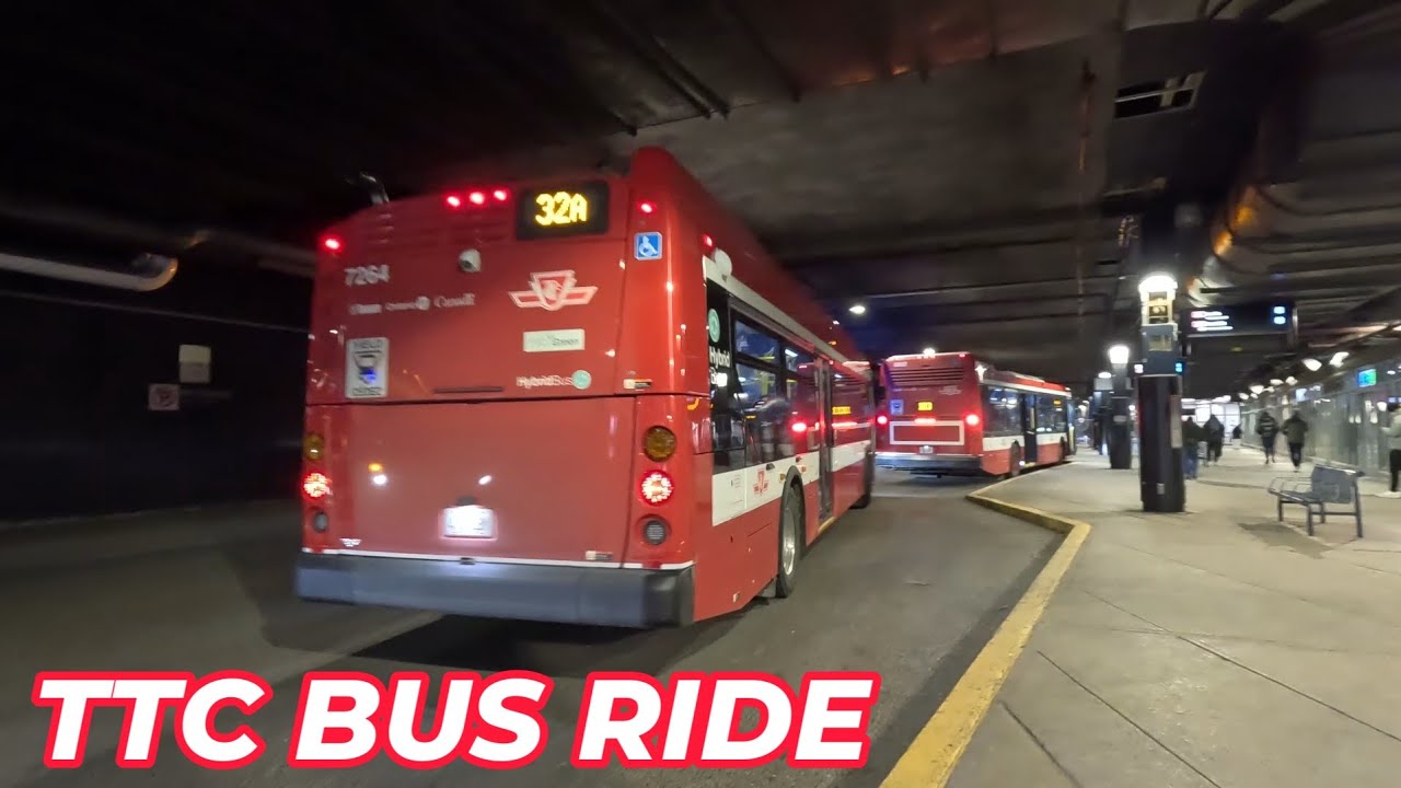 TTC 32 Bus Ride from Cedarvale Station to Eglinton Station