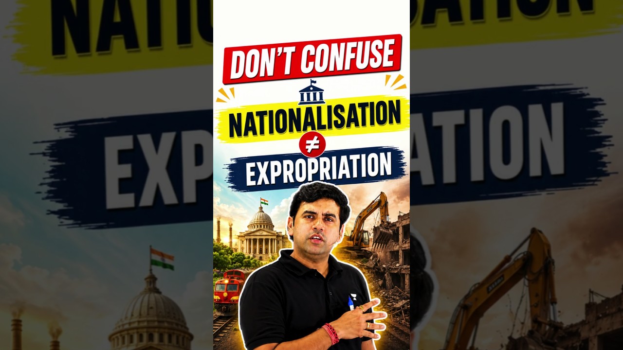Nationalization vs Expropriation | SBI to Jewar Airport | UPSC Economy
