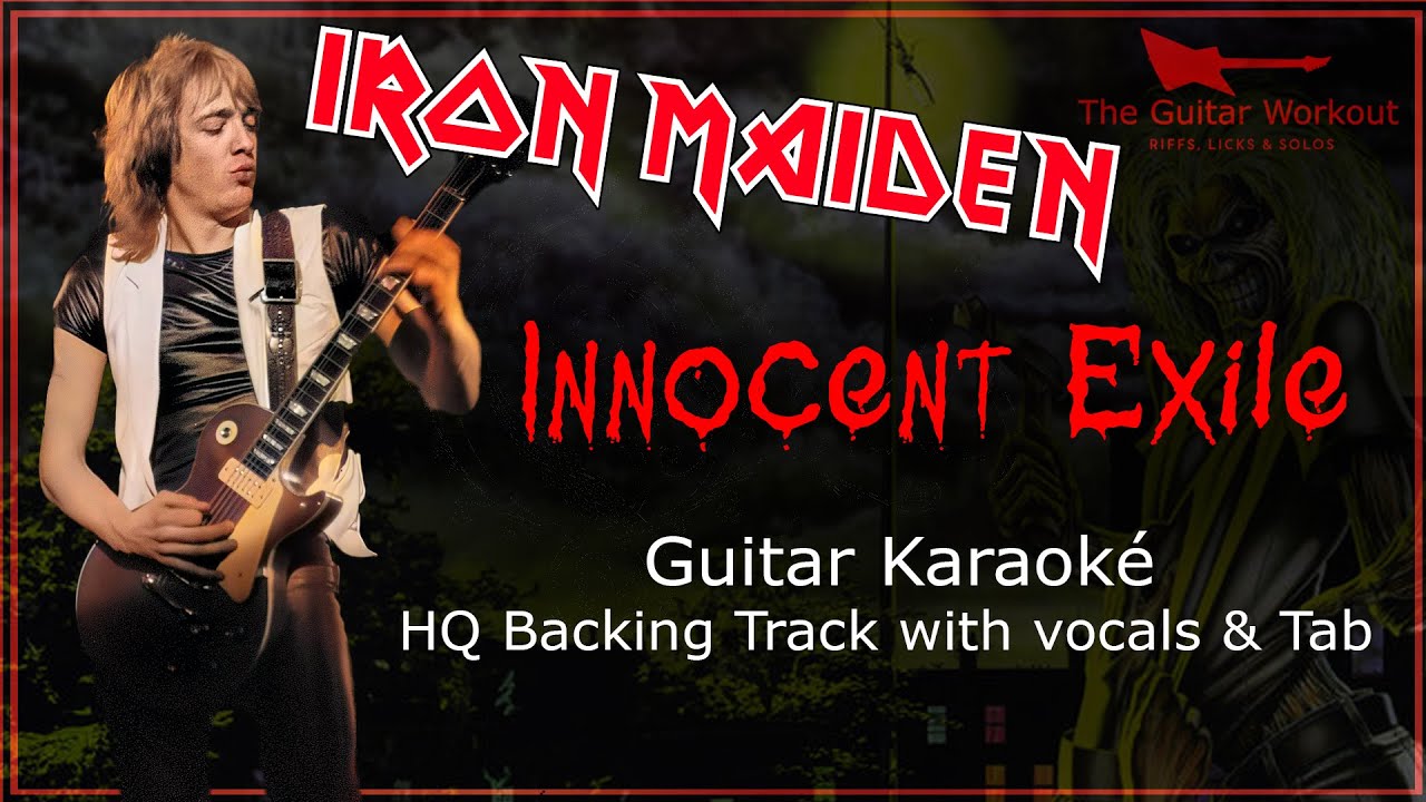 Iron Maiden - Innocent Exile (HQ Backing Track with vocals & tab | Guitar Karaoke)