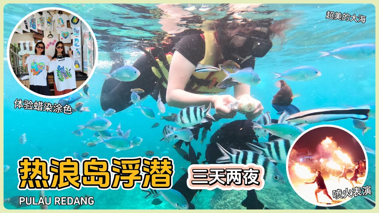【旅游玩乐#43 马来西亚热浪岛】到热浪岛浮潜 | 体验蜡染涂色 | 喷火表演 | 三天两夜配套 | REDANG ISLAND | SNORKELING | SUN BATIK