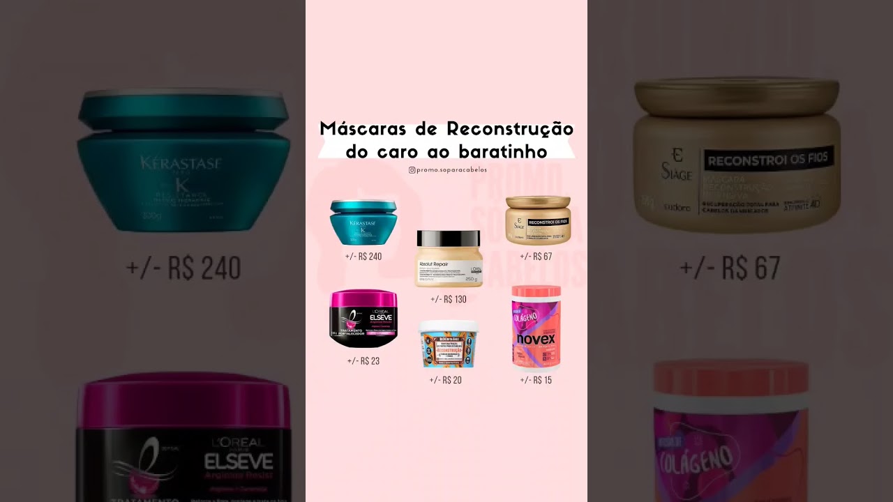 M&aacute;scaras de Reconstru&ccedil;&atilde;o, do caro ao baratinho