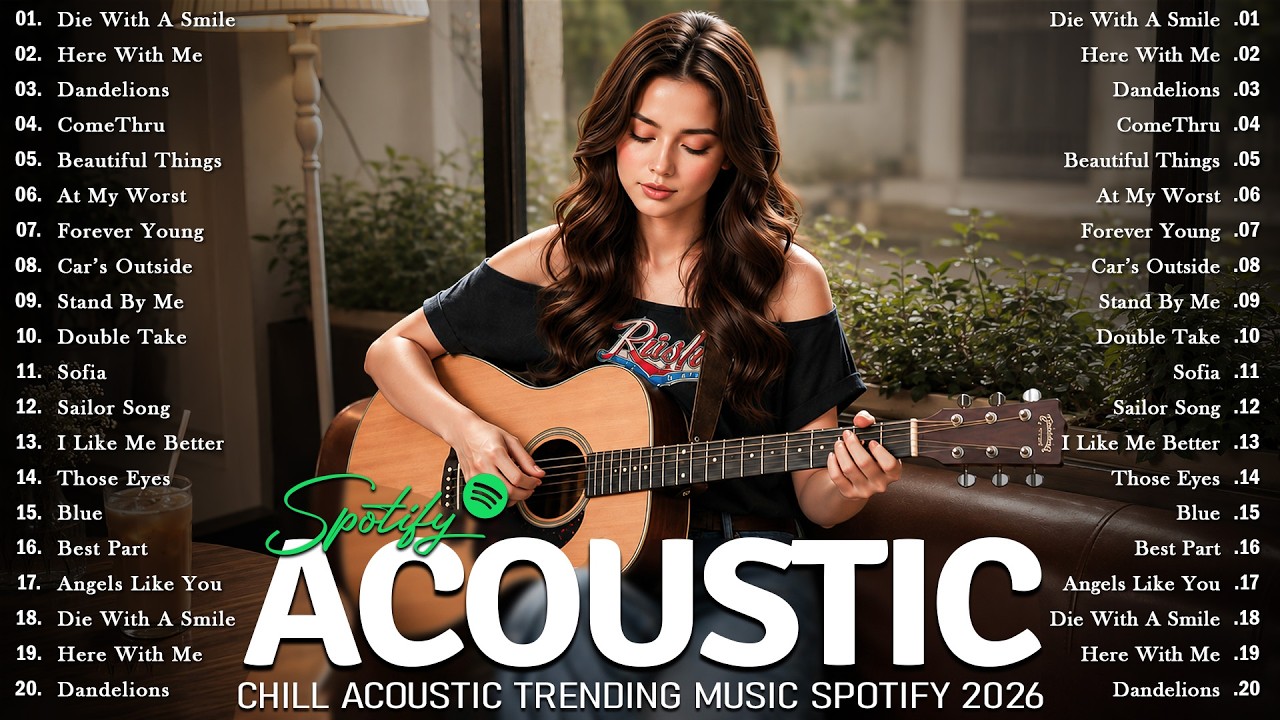 Top Hits Acoustic 2026🎧| Chill Songs Playlist &mdash; Trending English Love Songs &ndash; Top Spotify Hits