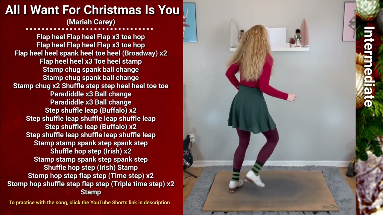 TAP DANCE TUTORIAL - ALL I WANT FOR CHRISTMAS IS YOU (Mariah Carey) - Intermediate Choreography