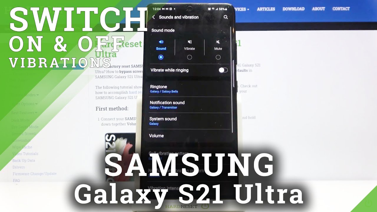 Как изменить интенсивность вибрации на SAMSUNG Galaxy S21 Ultra &mdash; настройка параметров вибрации