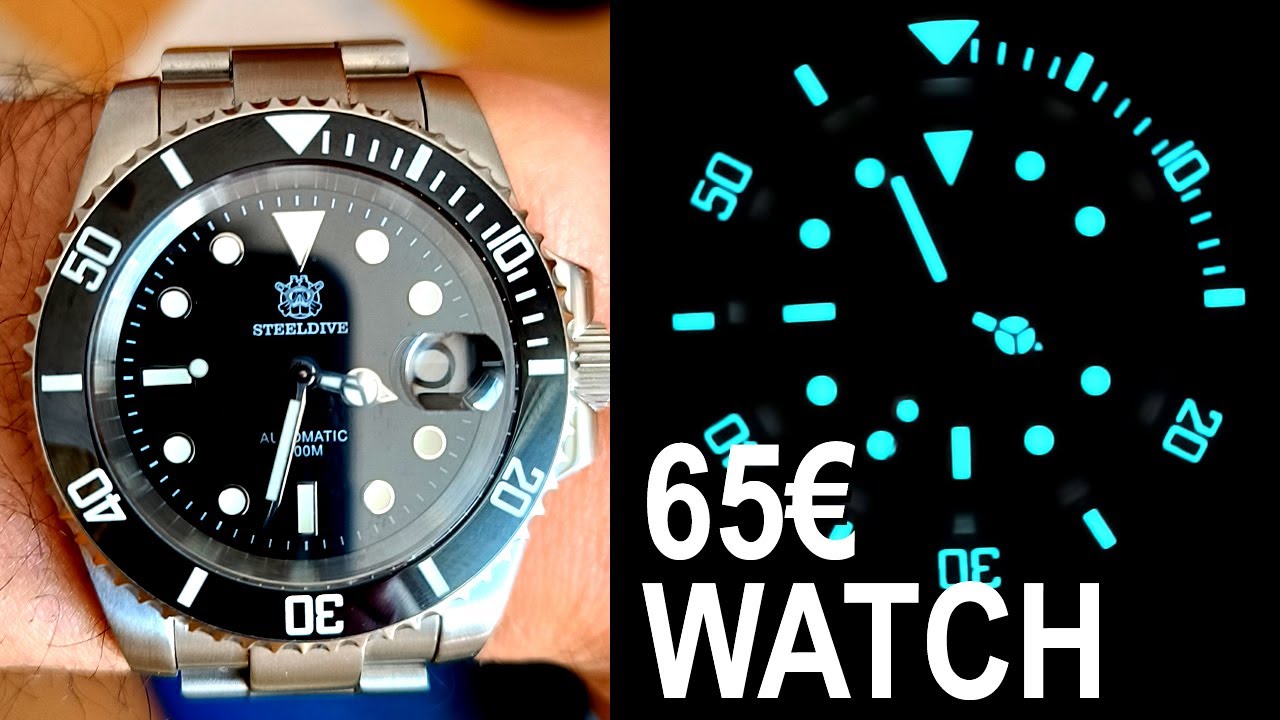 ЧЕСТНЫЙ ОБЗОР ЧАСОВ STEELDIVE 1953 ГОДА! Submariner Homage за 70 долларов! Автоматические, 300-ме...