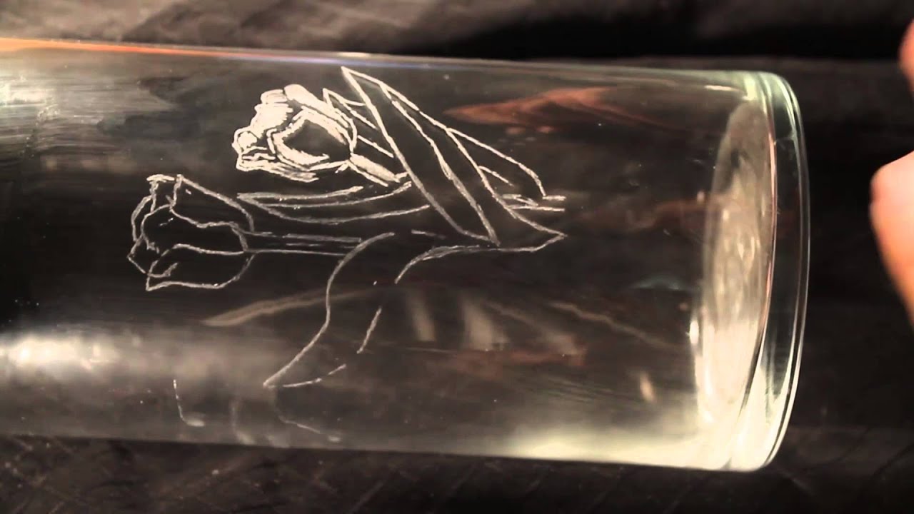 Glass Engraving for The Beginner - Flower Vase Tutorial