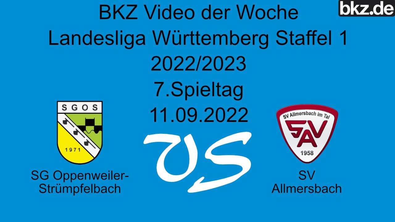 Fußball-Landesliga: SG Oppenweiler-Strümpfelbach - SV Allmersbach