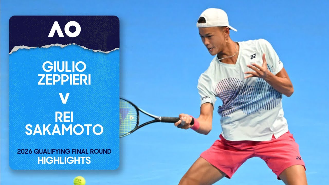 Giulio Zeppieri v Rei Sakamoto Highlights | Australian Open 2026 Qualifying Final Round