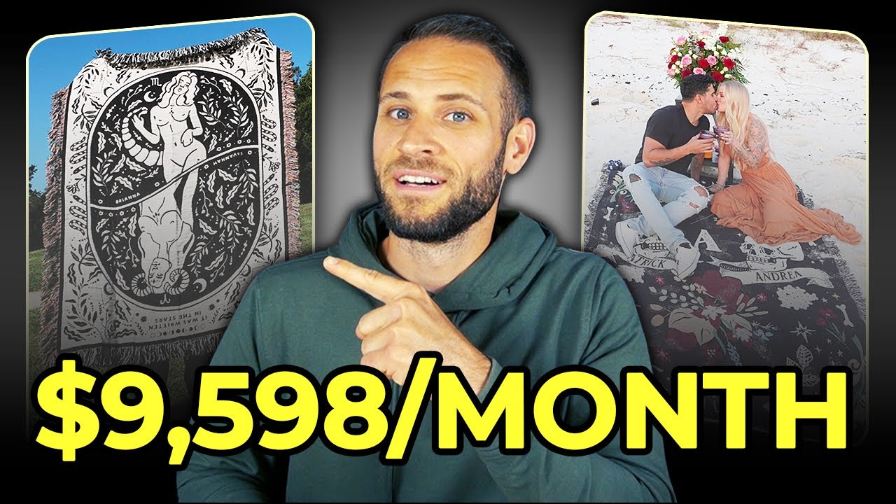 $9,598/Month Selling PERSONALIZED Blankets? (Print On Demand Tutorial Niche Research Design Mockup)