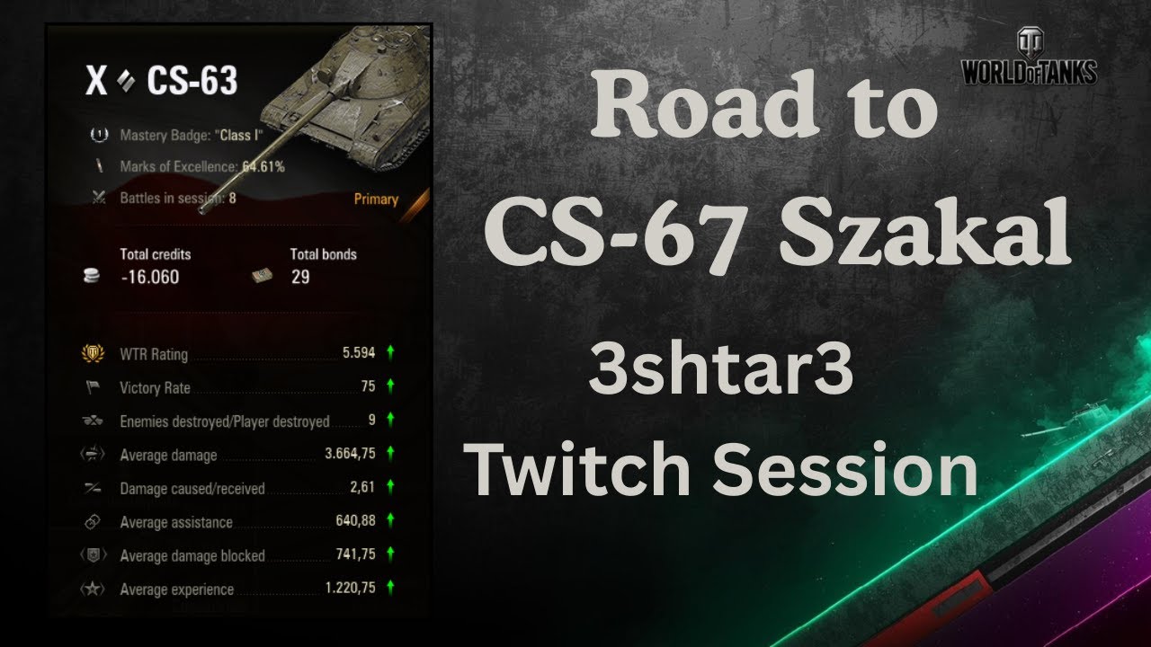 CS-63 Twitch session | Road to CS-67 Szakal