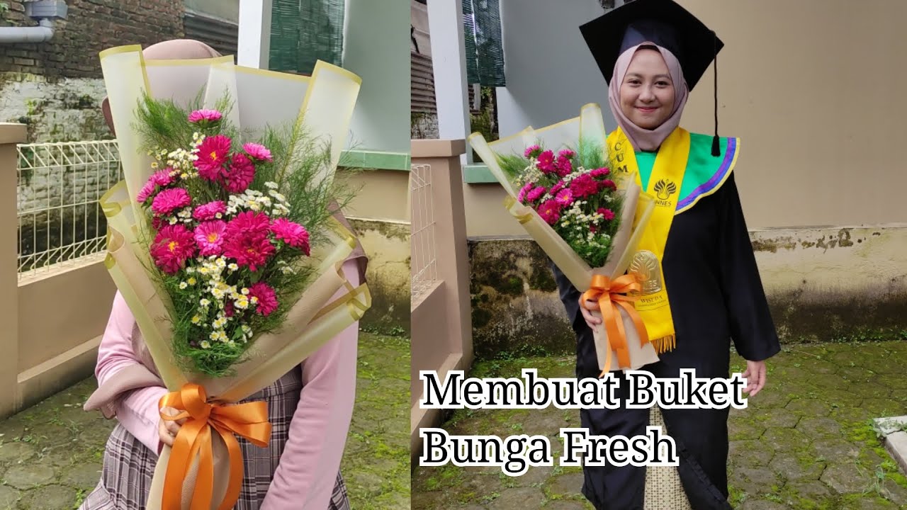 Cara Membuat Buket Bunga Fresh/ Bunga Asli / Bunga Potong Aster