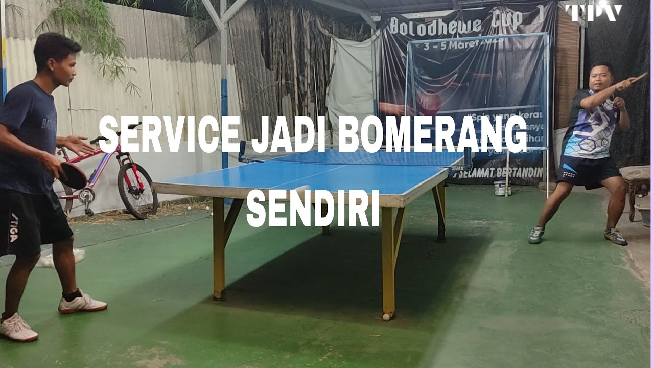 cara mengembalikan service sidespin panjang tenis meja pemula
