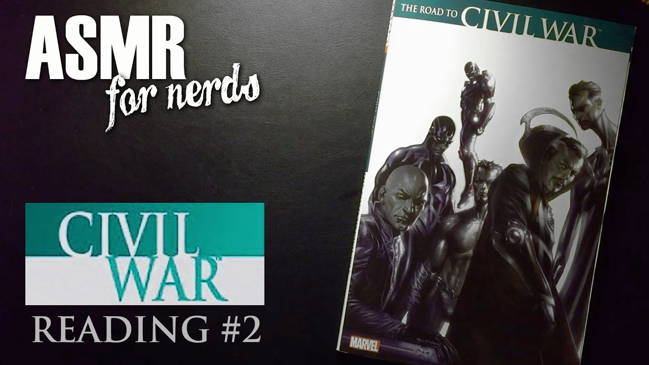 Marvel Civil War #2  ASMR Comic Book Reading - Captain America, Iron Man, Dr Strange