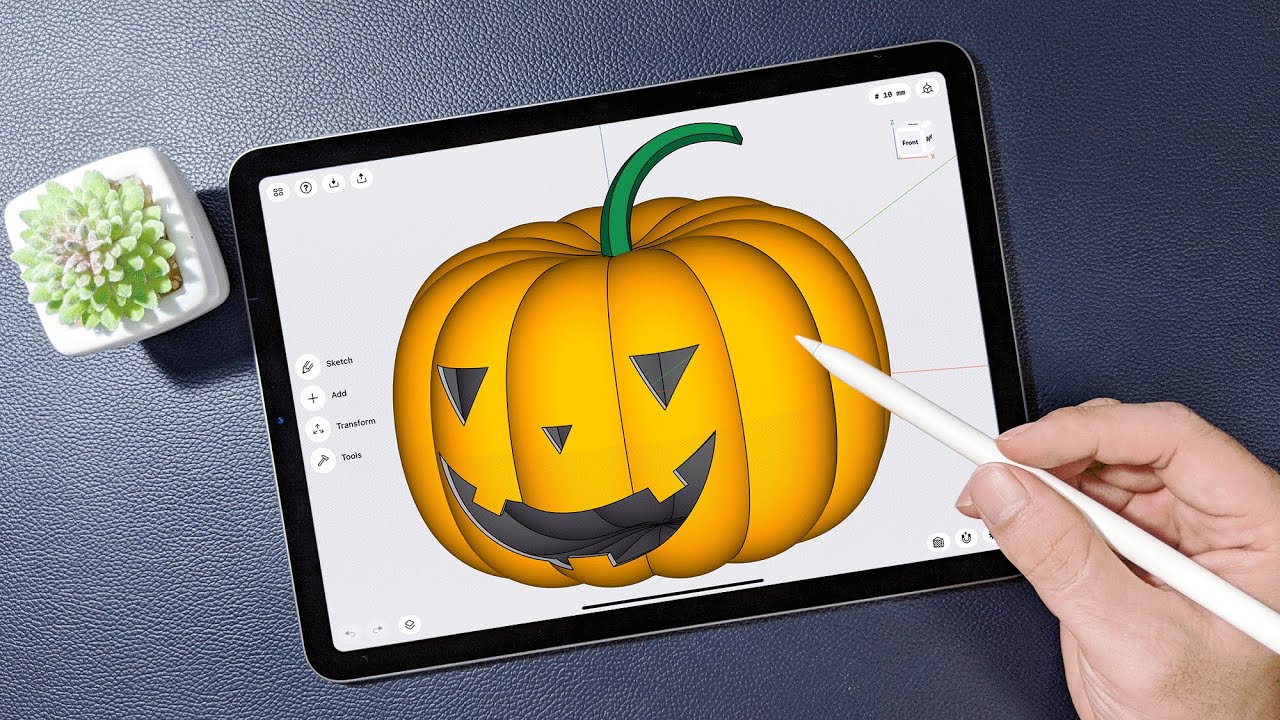 Modeling a Halloween Pumpkin on iPad | Shapr3D