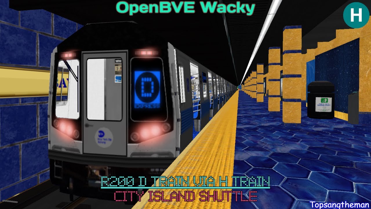 OpenBVE Wacky - R200 D Train via H Train (City Island Shuttle)