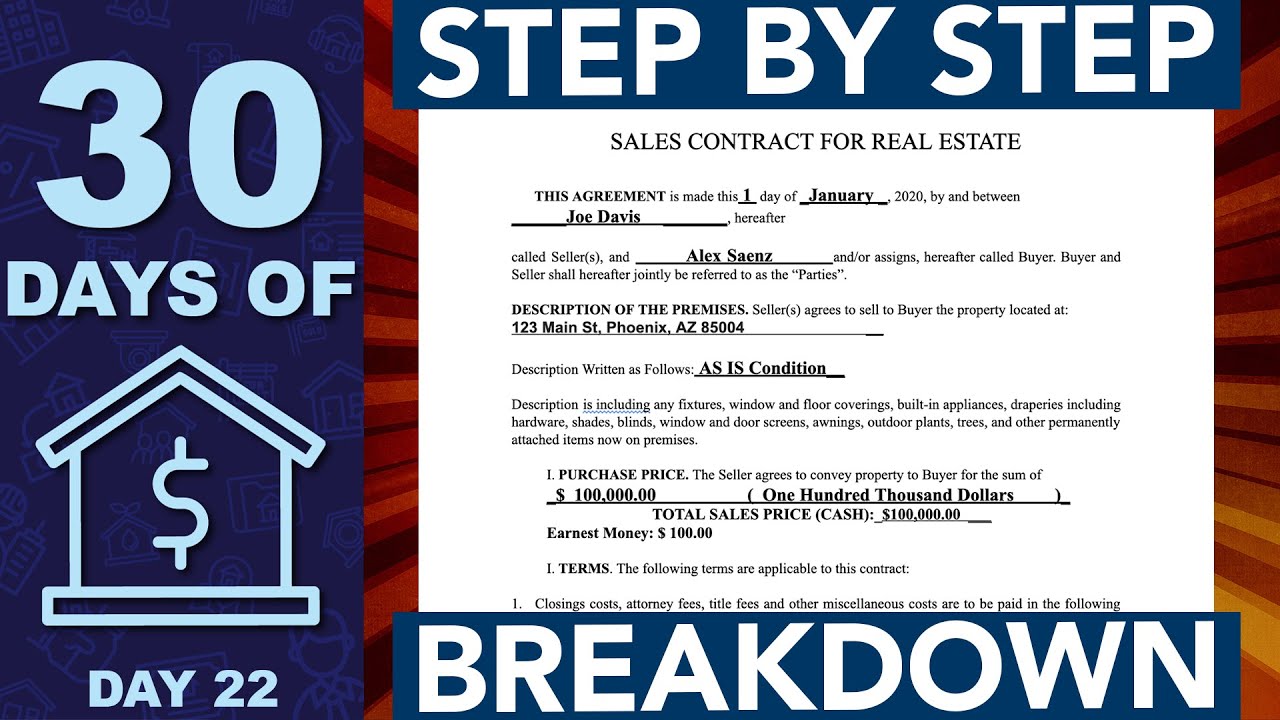 How To Fill Out A Real Estate Wholesale Contract